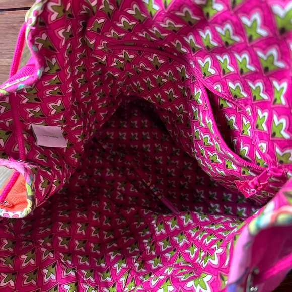 VERA BRADLEY PINK SWIRLS CANVAS BACK PACK - Picture 9 of 12